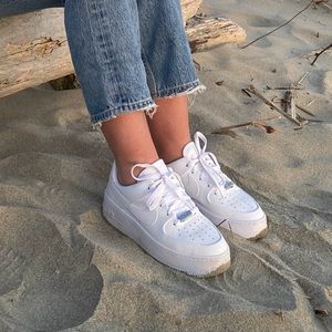 nike air force 1 sage low platform sneaker